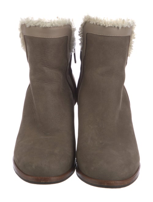 Fendi Suede Fur Trim Boots