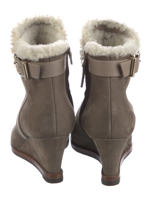 Fendi Suede Fur Trim Boots