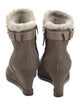 Fendi Suede Fur Trim Boots