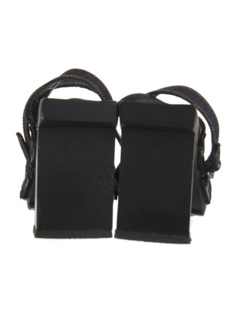 Fendi Denim Slingback Sandals