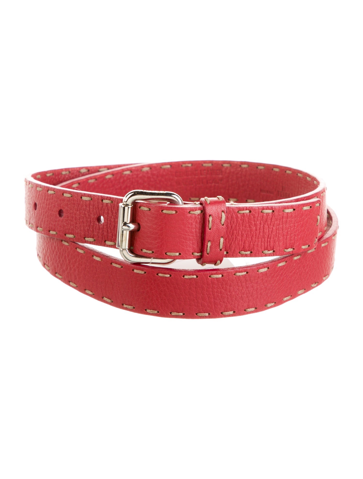 Fendi Skinny Leather Belt