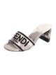 Fendi Printed Embroidered Accent Slides