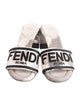 Fendi Printed Embroidered Accent Slides