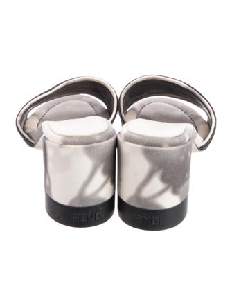 Fendi Printed Embroidered Accent Slides