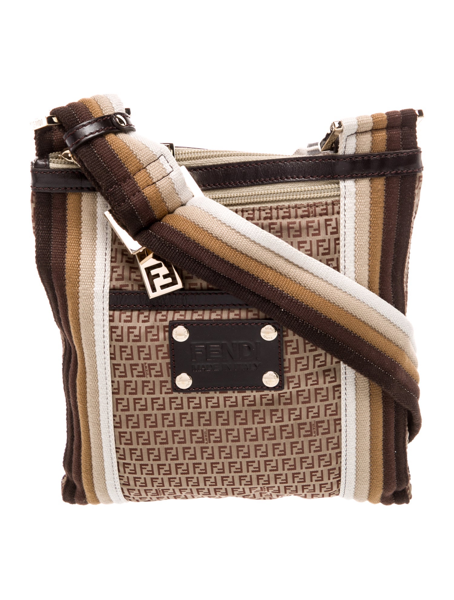 Fendi Zucchino FF Messenger Bag