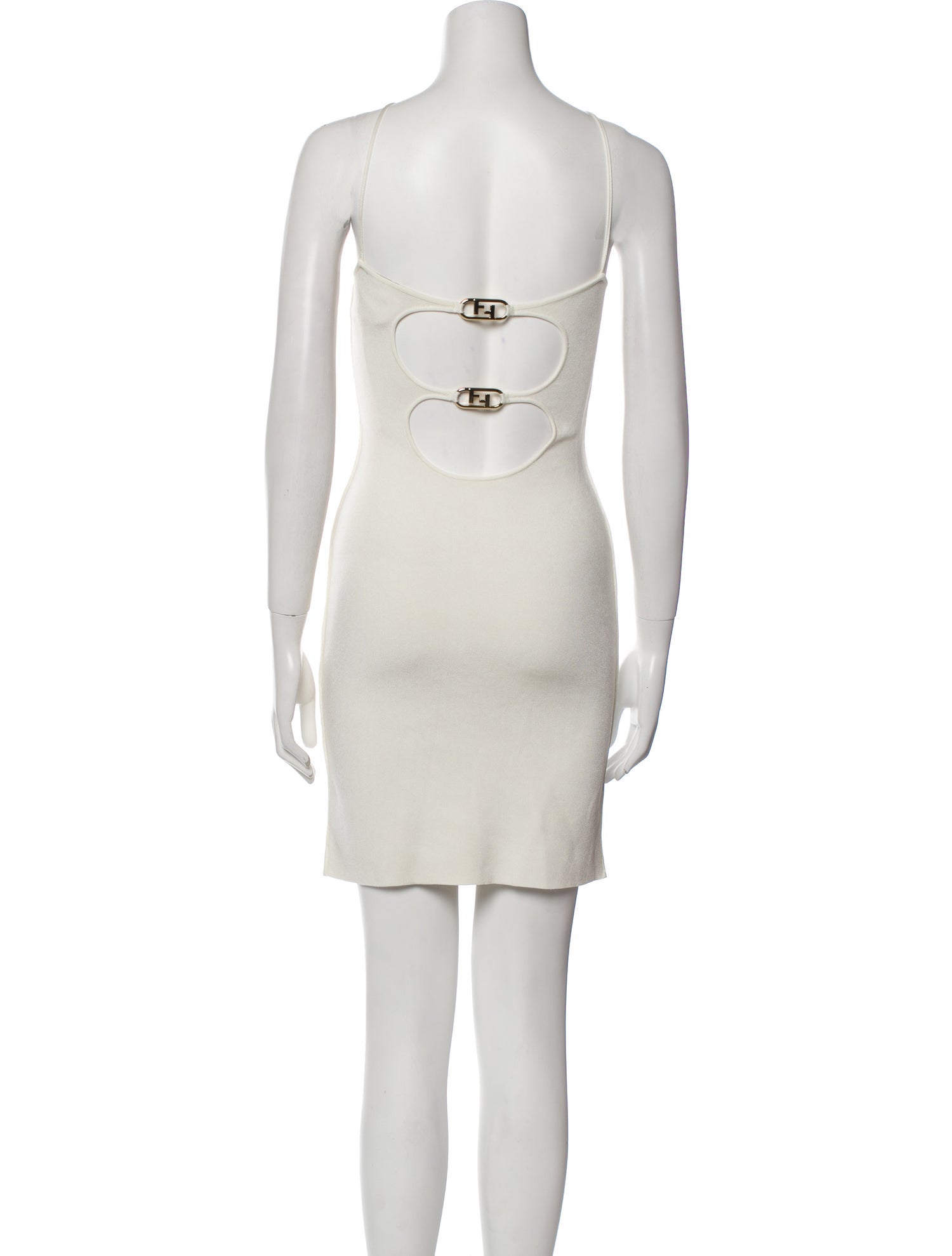 Fendi Square Neckline Mini Dress