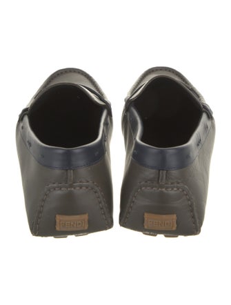 Fendi Zucca FF Logo Leather Drivers