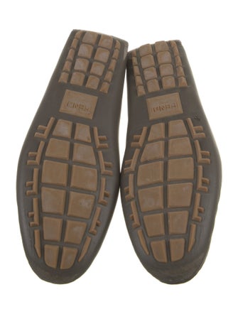 Fendi Zucca FF Logo Leather Drivers