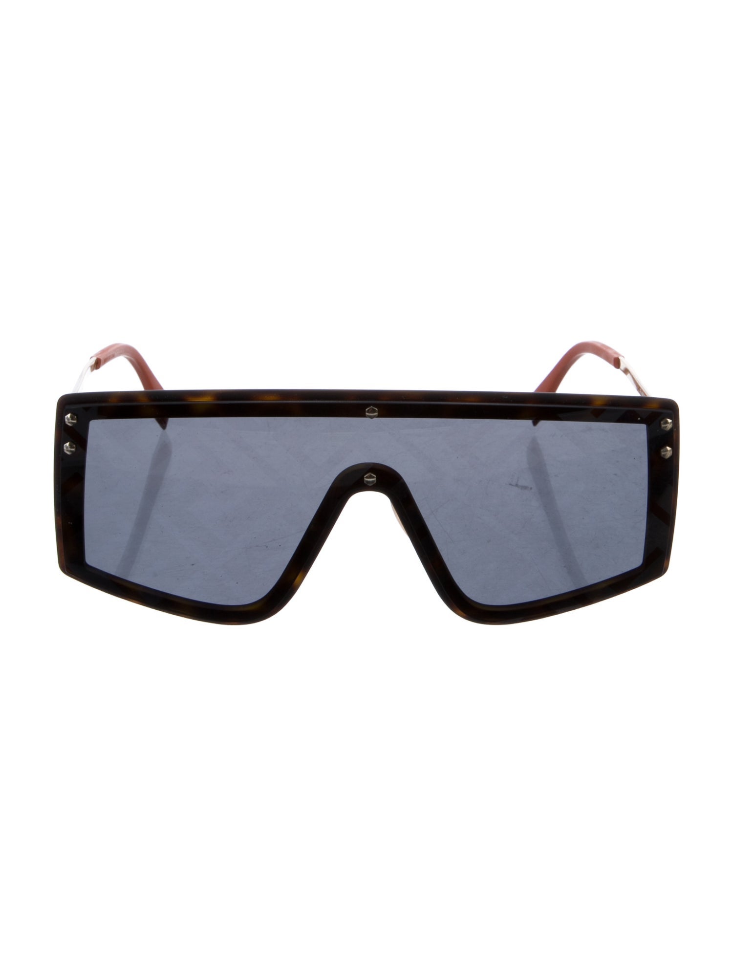 Fendi Zucca FF Logo Shield Sunglasses