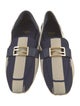 Fendi Pequin Pattern Canvas Loafers