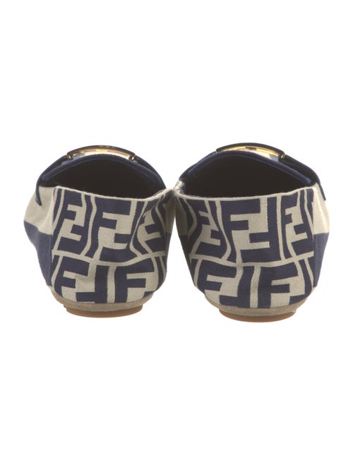 Fendi Pequin Pattern Canvas Loafers