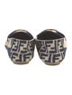 Fendi Pequin Pattern Canvas Loafers