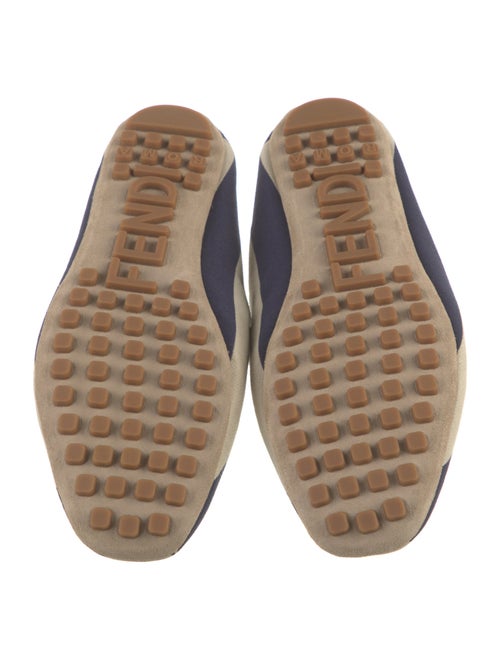 Fendi Pequin Pattern Canvas Loafers