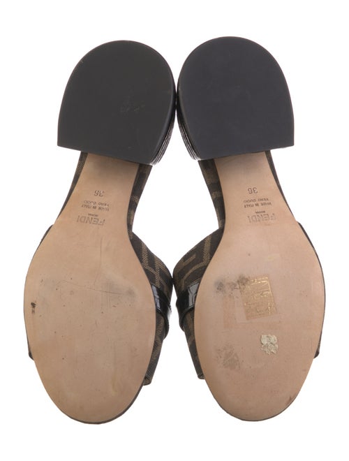 Fendi Zucca FF Logo Canvas Slides