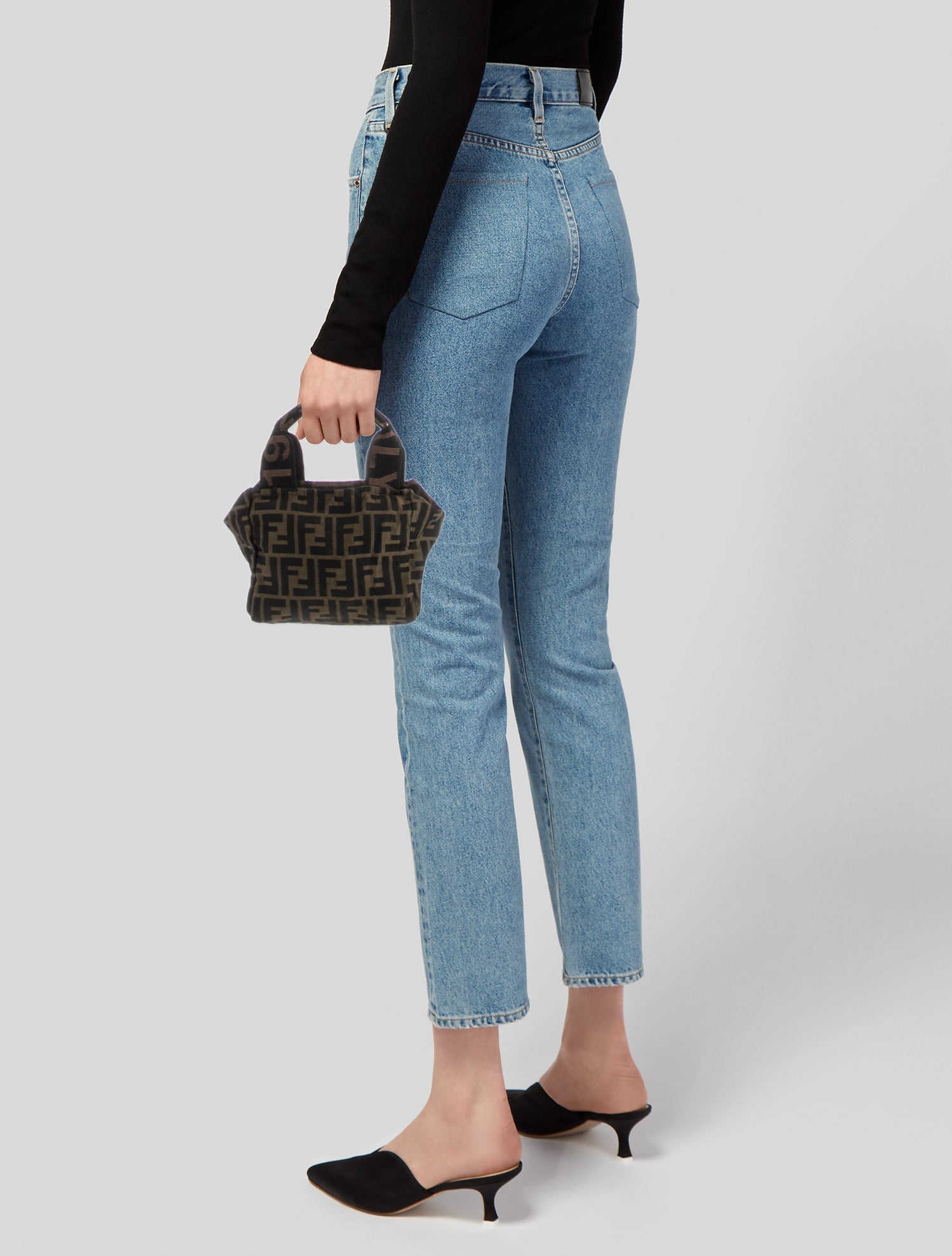 Fendi Canvas Top Handle Bag