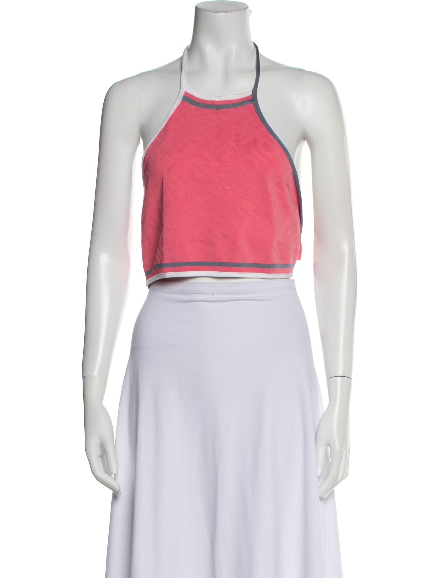 Fendi Halterneck Sleeveless Crop Top