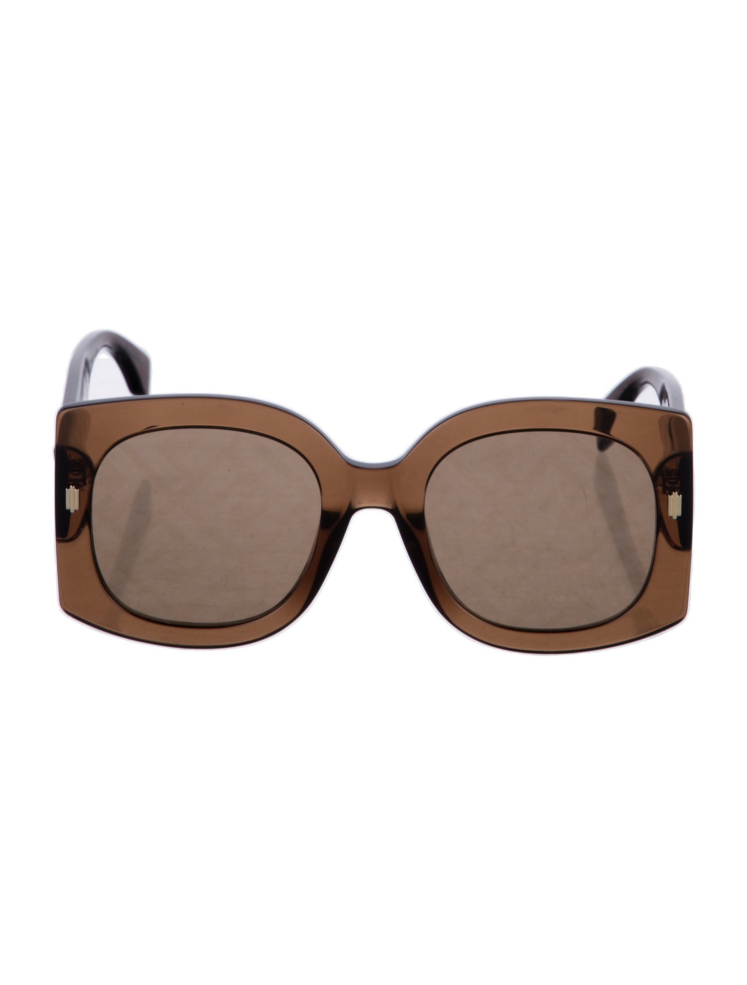 Fendi Zucca FF Logo Square Sunglasses