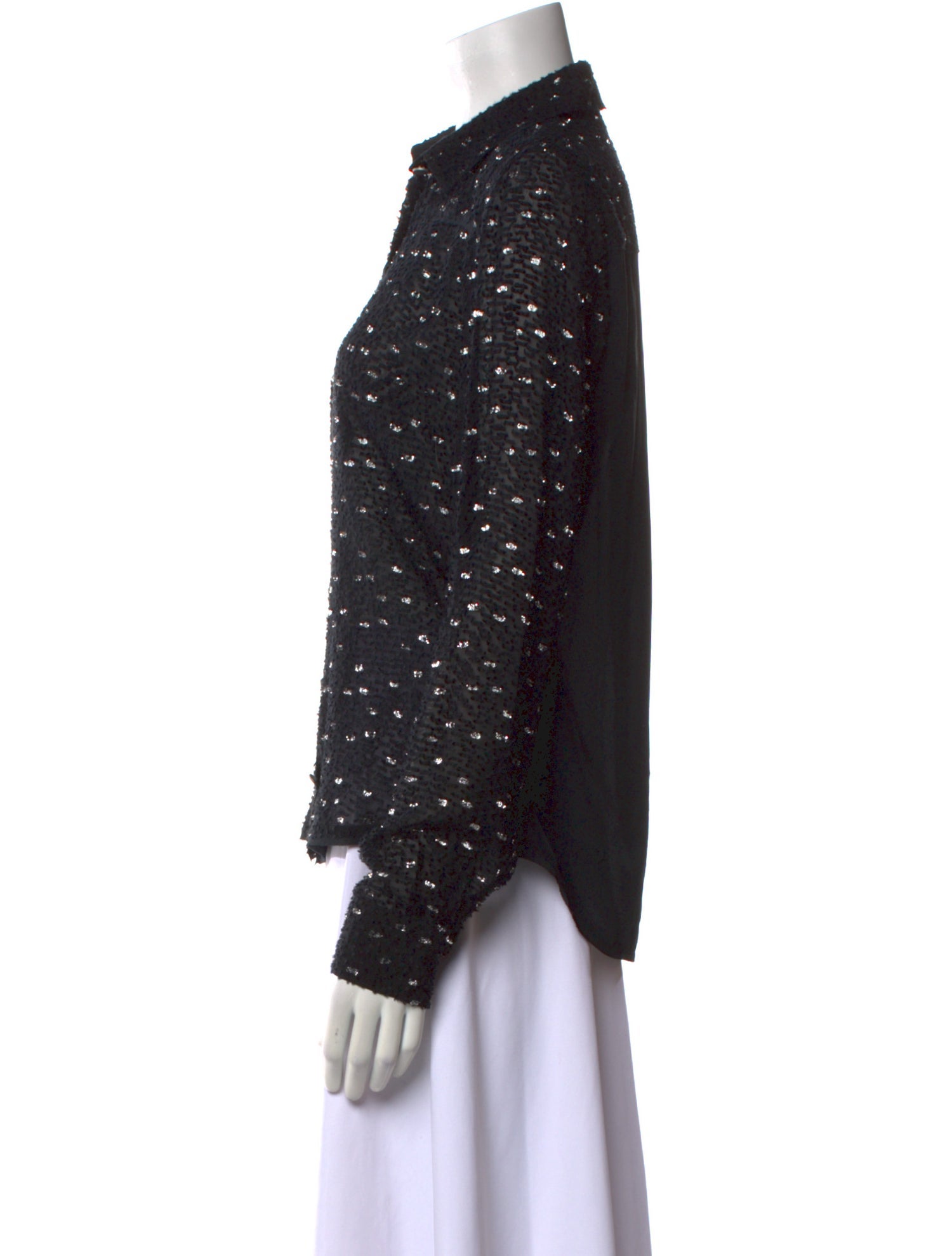 Fendi Vintage Silk Button-Up Top