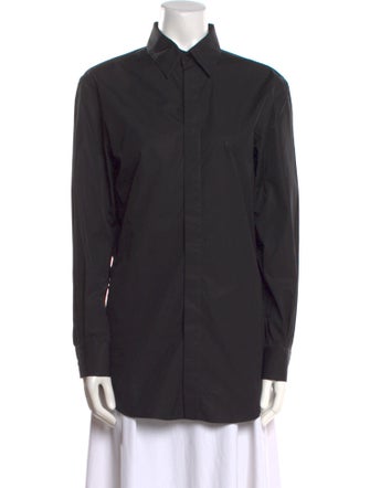 Fendi Long Sleeve Button-Up Top