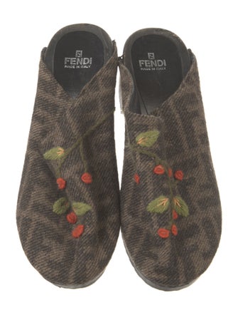 Fendi Printed Mules