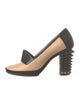 Fendi Leather Colorblock Pattern Pumps