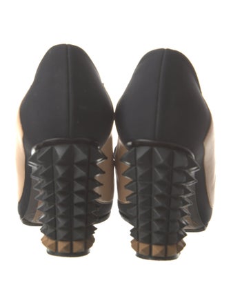 Fendi Leather Colorblock Pattern Pumps
