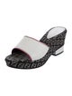 Fendi Zucca FF Logo Leather Mules