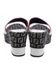 Fendi Zucca FF Logo Leather Mules