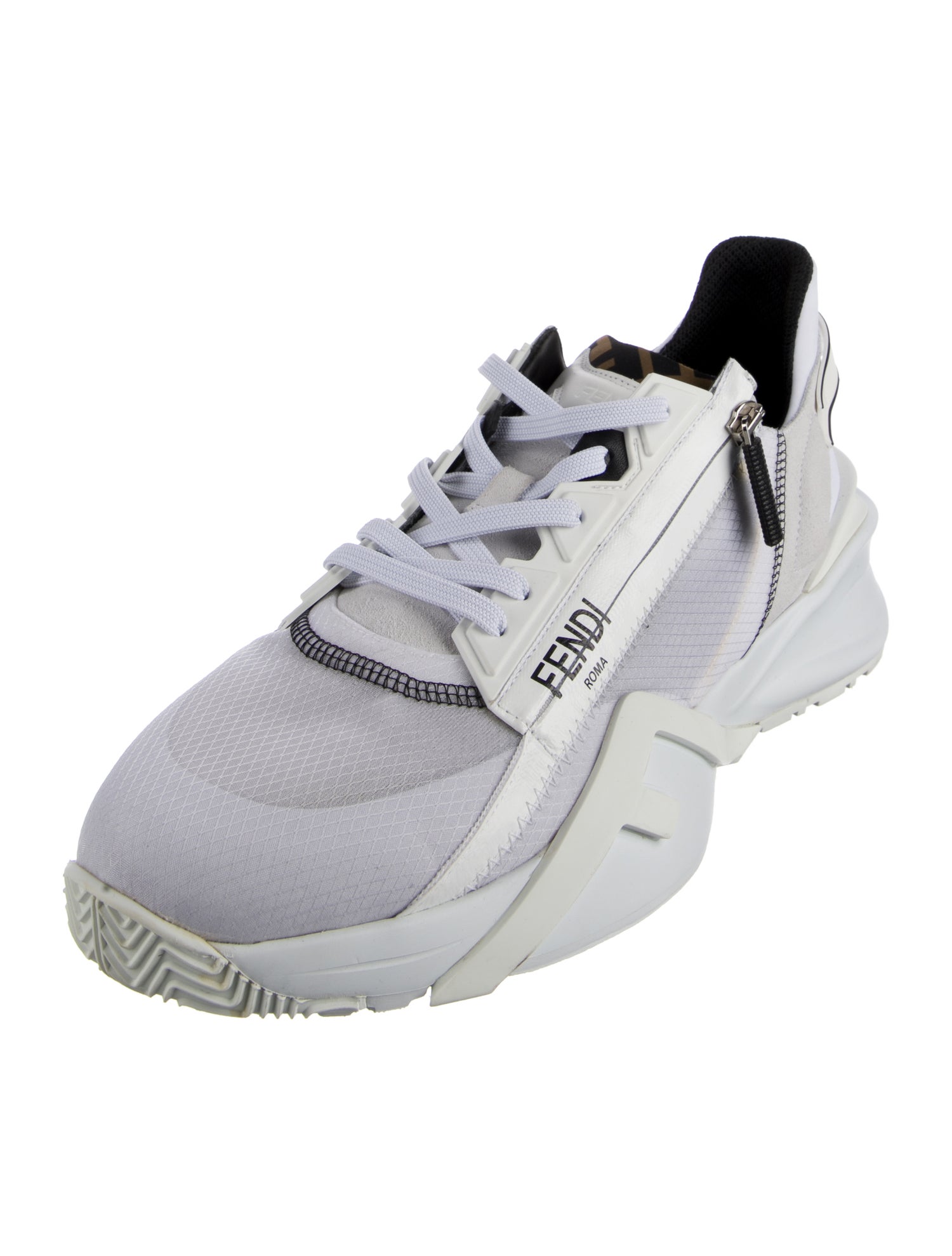 Fendi Zucca FF Logo Colorblock Pattern Sneakers