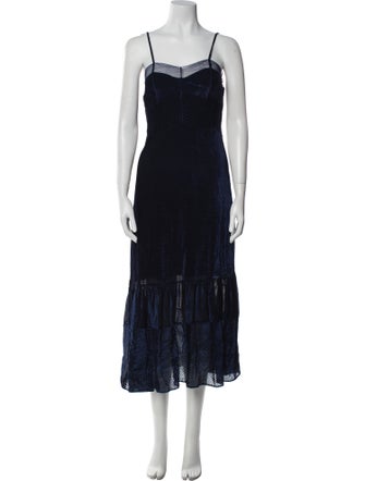 Fendi Square Neckline Long Dress