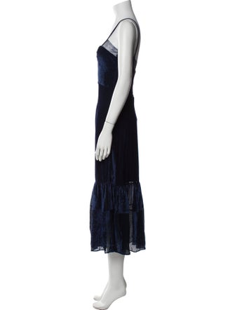 Fendi Square Neckline Long Dress