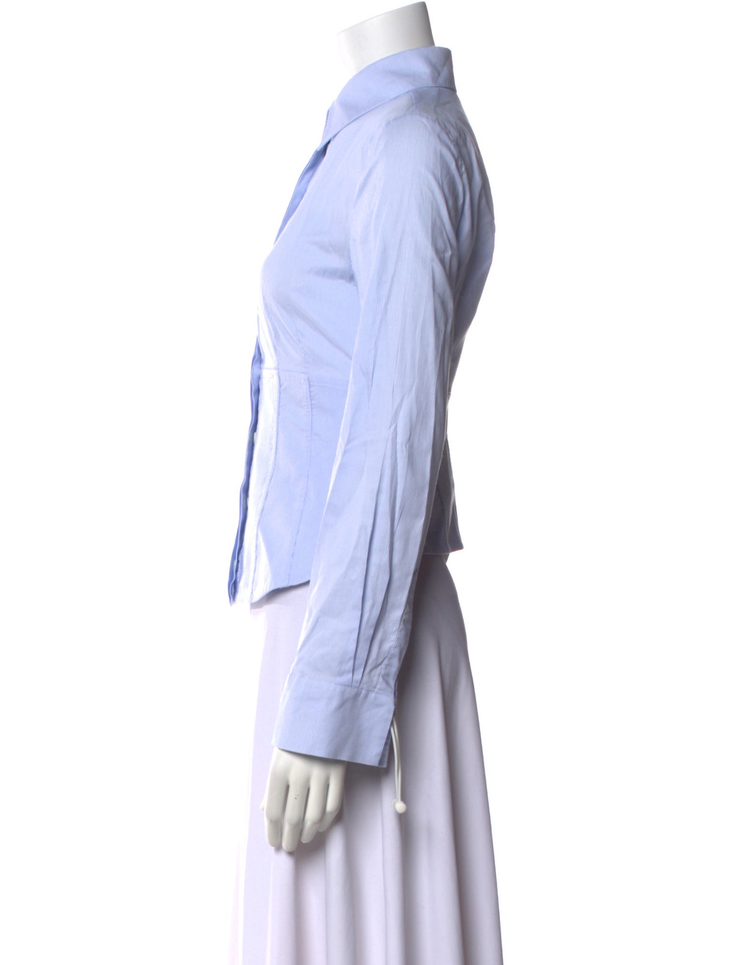 Fendi Long Sleeve Button-Up Top