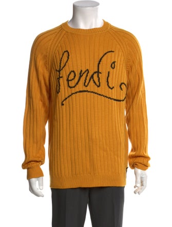 Fendi Virgin Wool Graphic Print Pullover