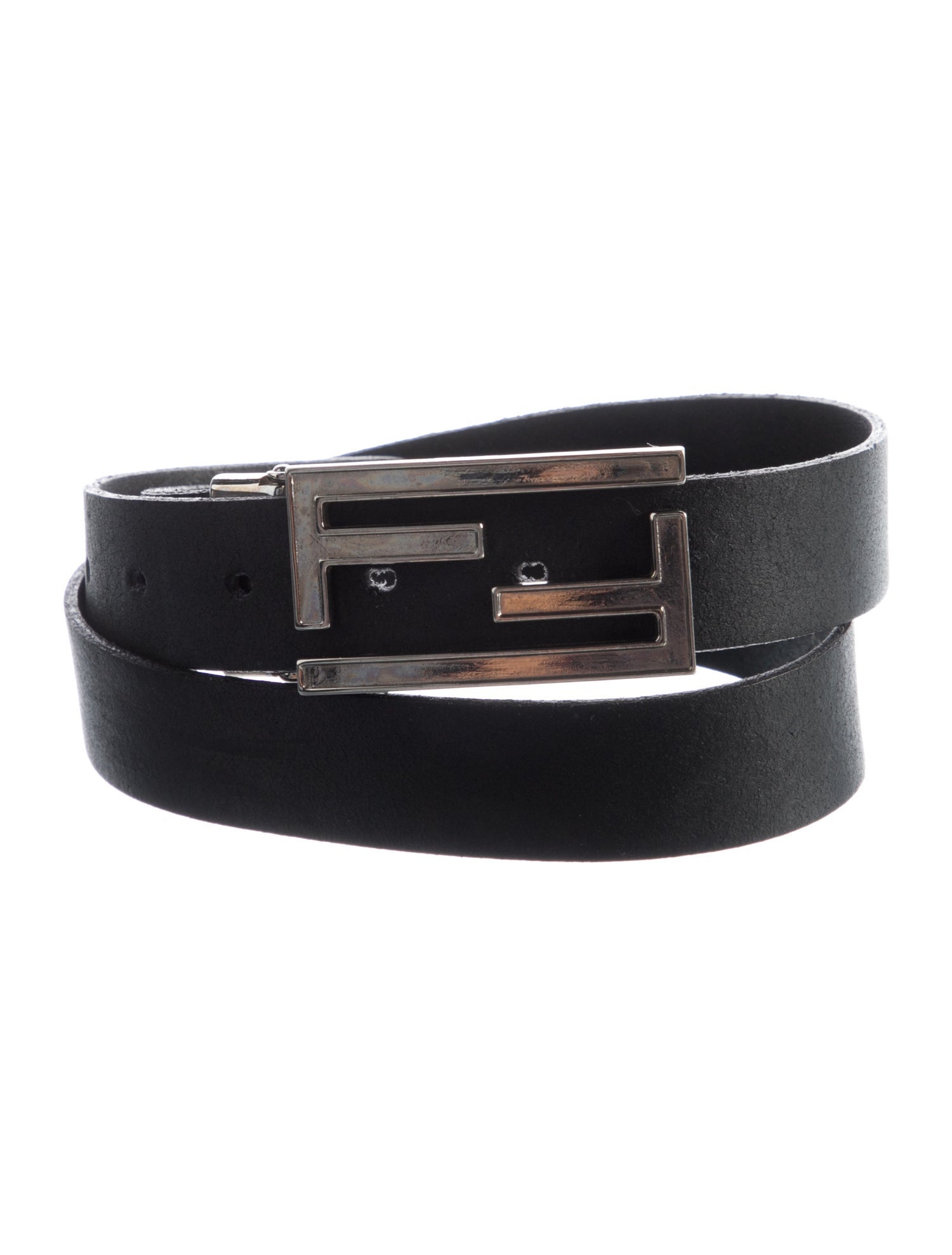 Fendi Zucca FF Logo Leather Belt