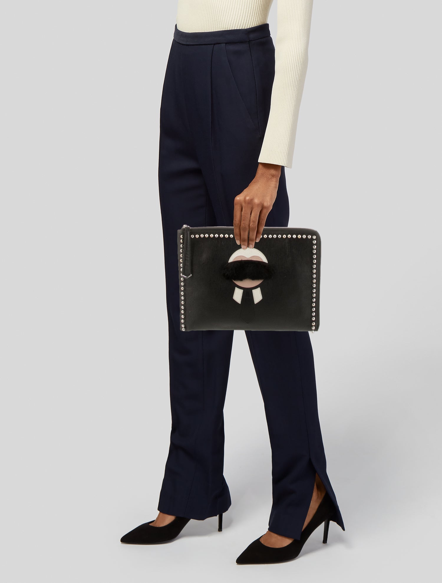 Fendi Saffiano Leather Portfolio