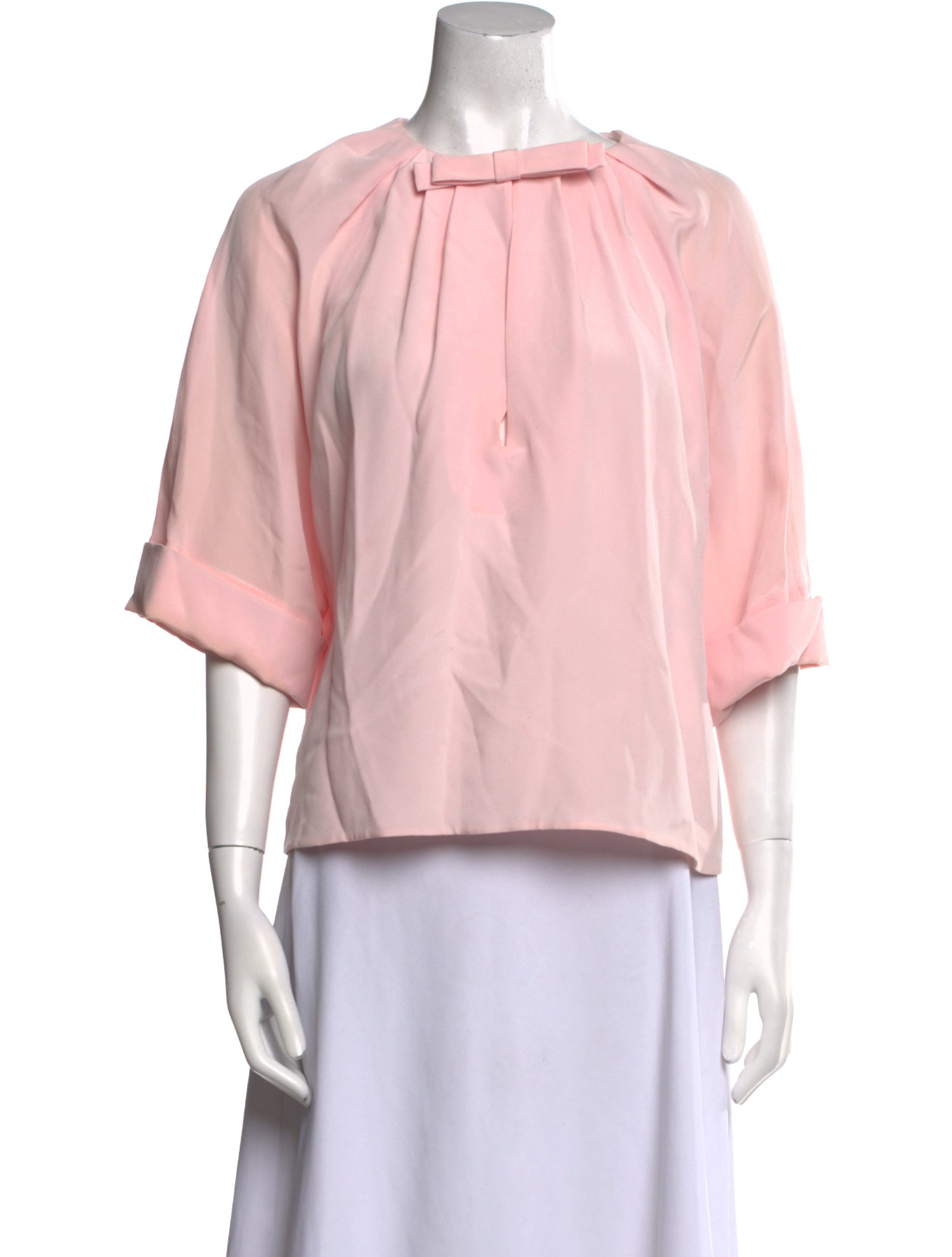 Fendi Silk Crew Neck Blouse