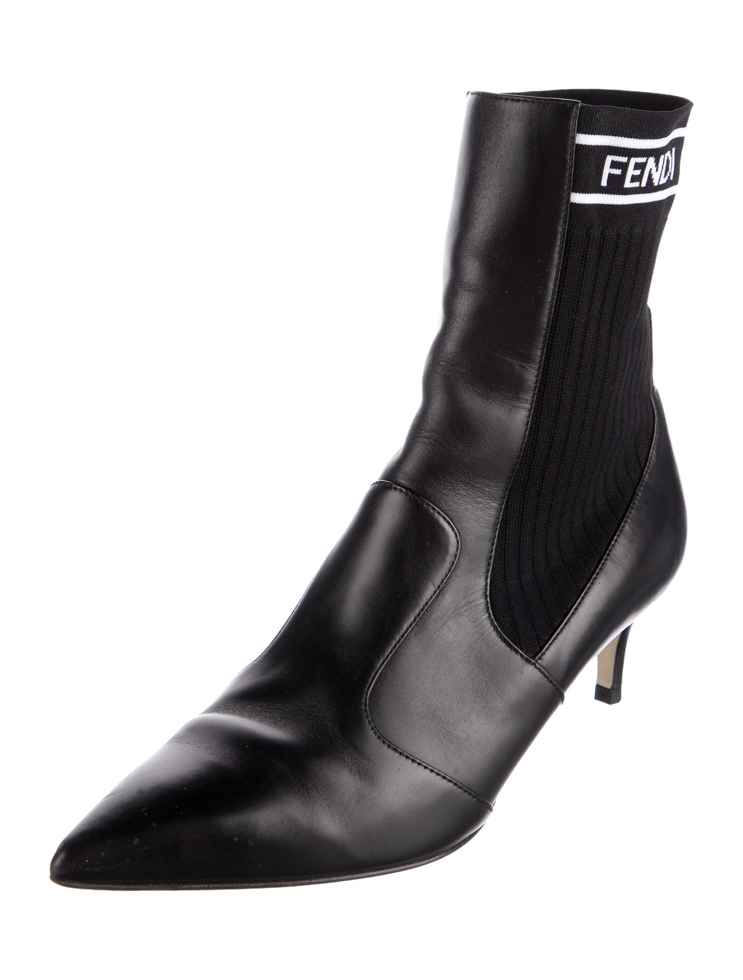 Fendi Leather Sock Boots