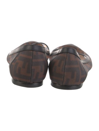 Fendi Zucca FF Logo Mesh Ballet Flats