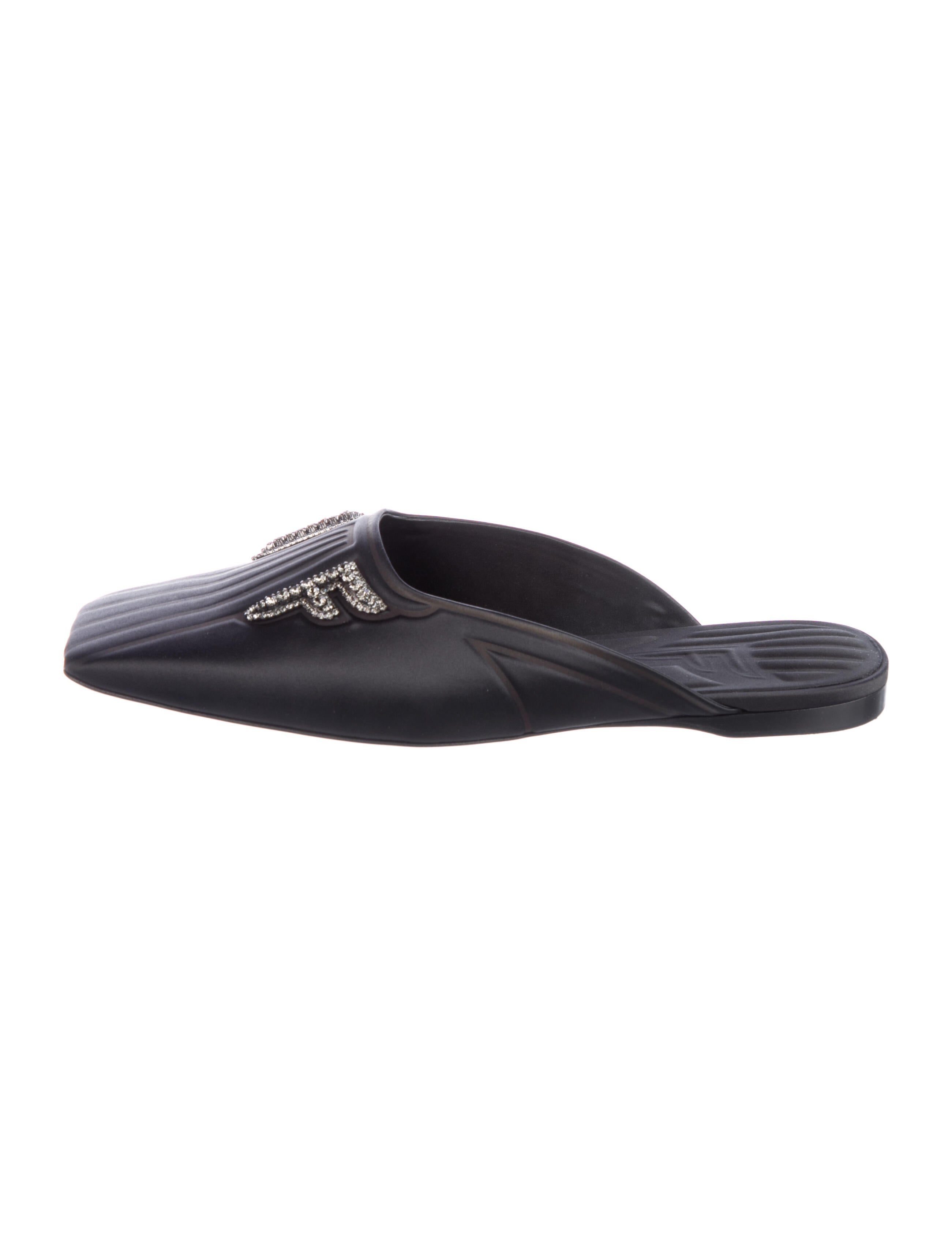 Fendi Zucca FF Logo Satin Mules