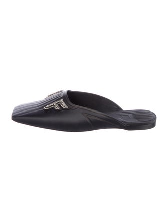 Fendi Zucca FF Logo Satin Mules