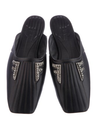 Fendi Zucca FF Logo Satin Mules