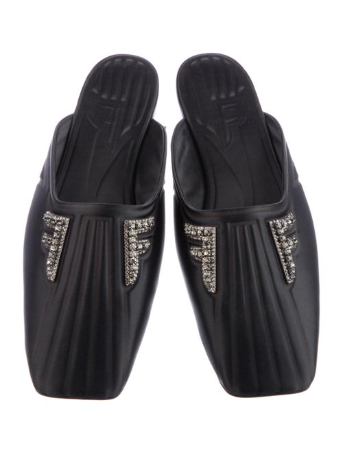 Fendi Zucca FF Logo Satin Mules