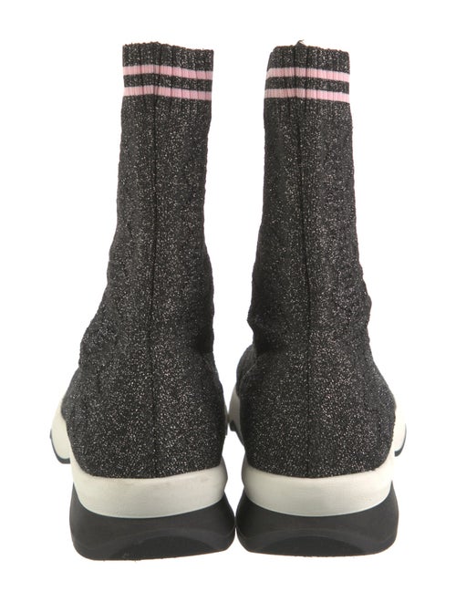 Fendi Glitter Accents Sock Sneakers