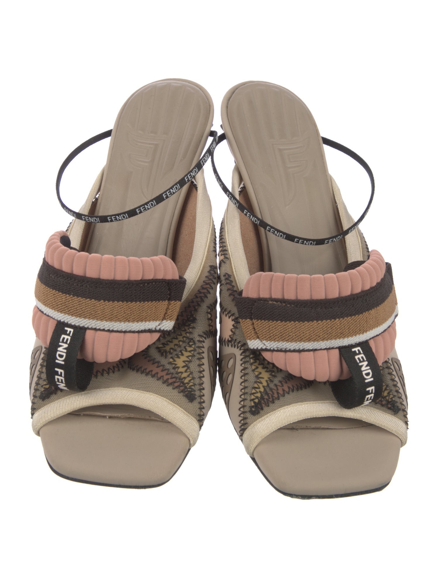 Fendi Striped Sandals