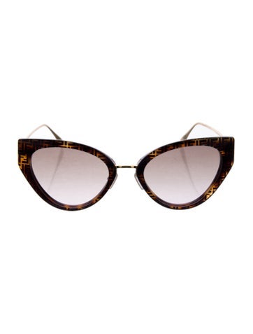 Fendi Sunglasses Zucca FF Logo Cat-Eye