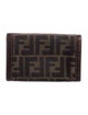Fendi Zucca FF Logo Canvas Compact Wallet