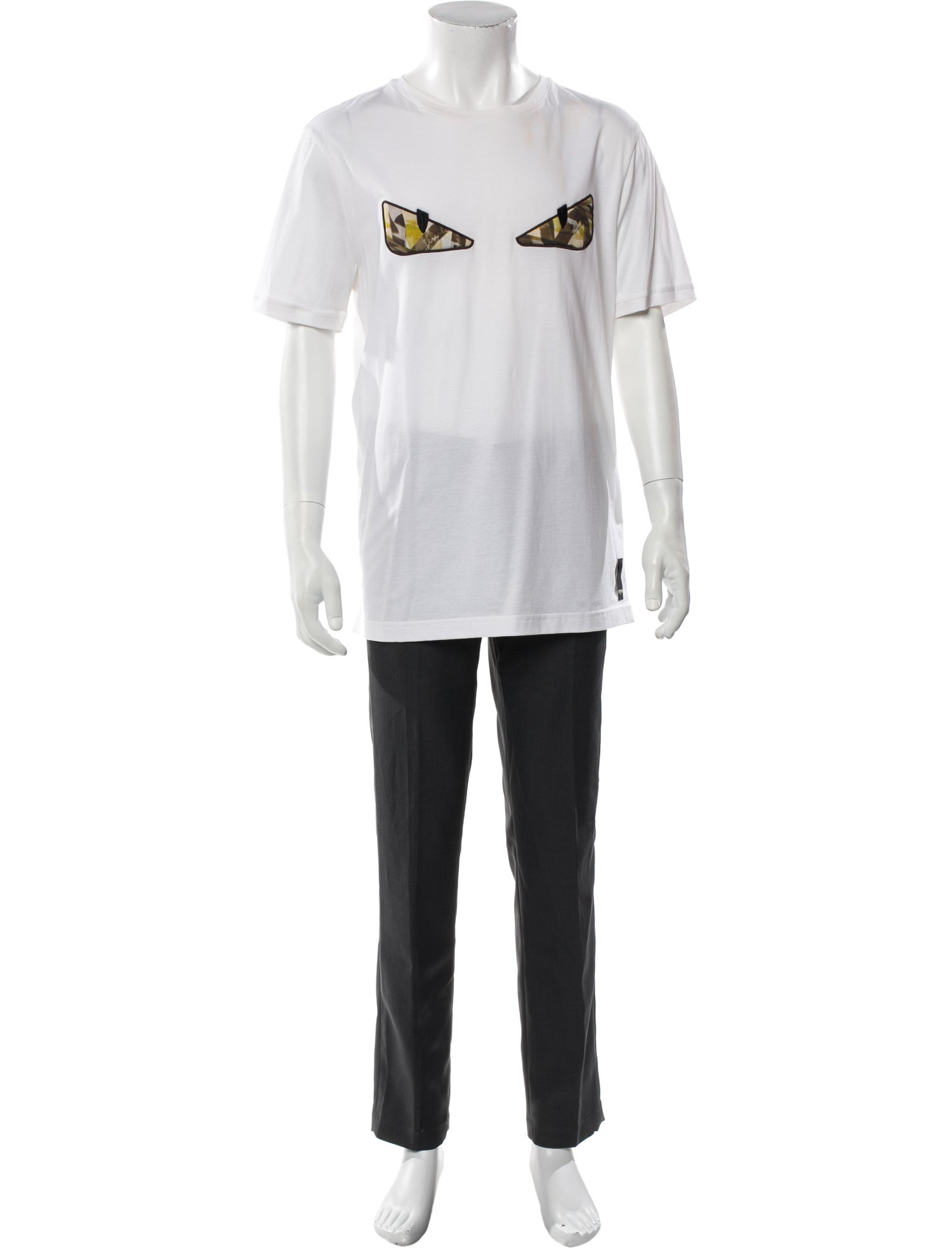 Fendi Monsters Motif Crew Neck T-Shirt
