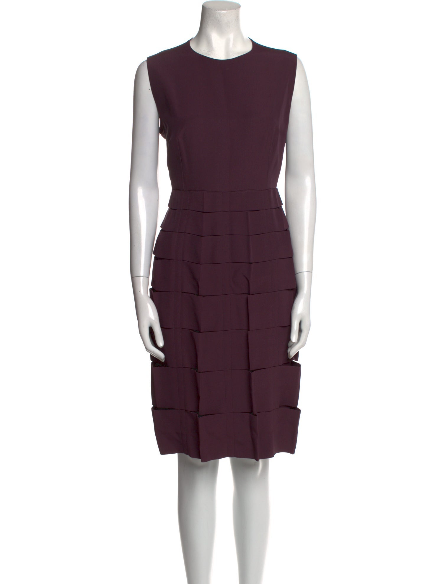 Fendi Crew Neck Knee-Length Dress