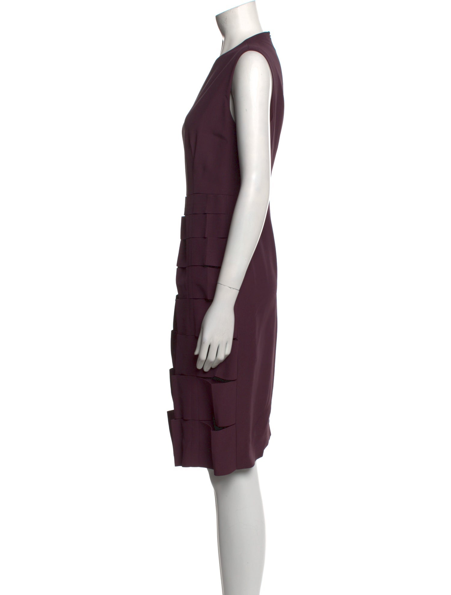 Fendi Crew Neck Knee-Length Dress