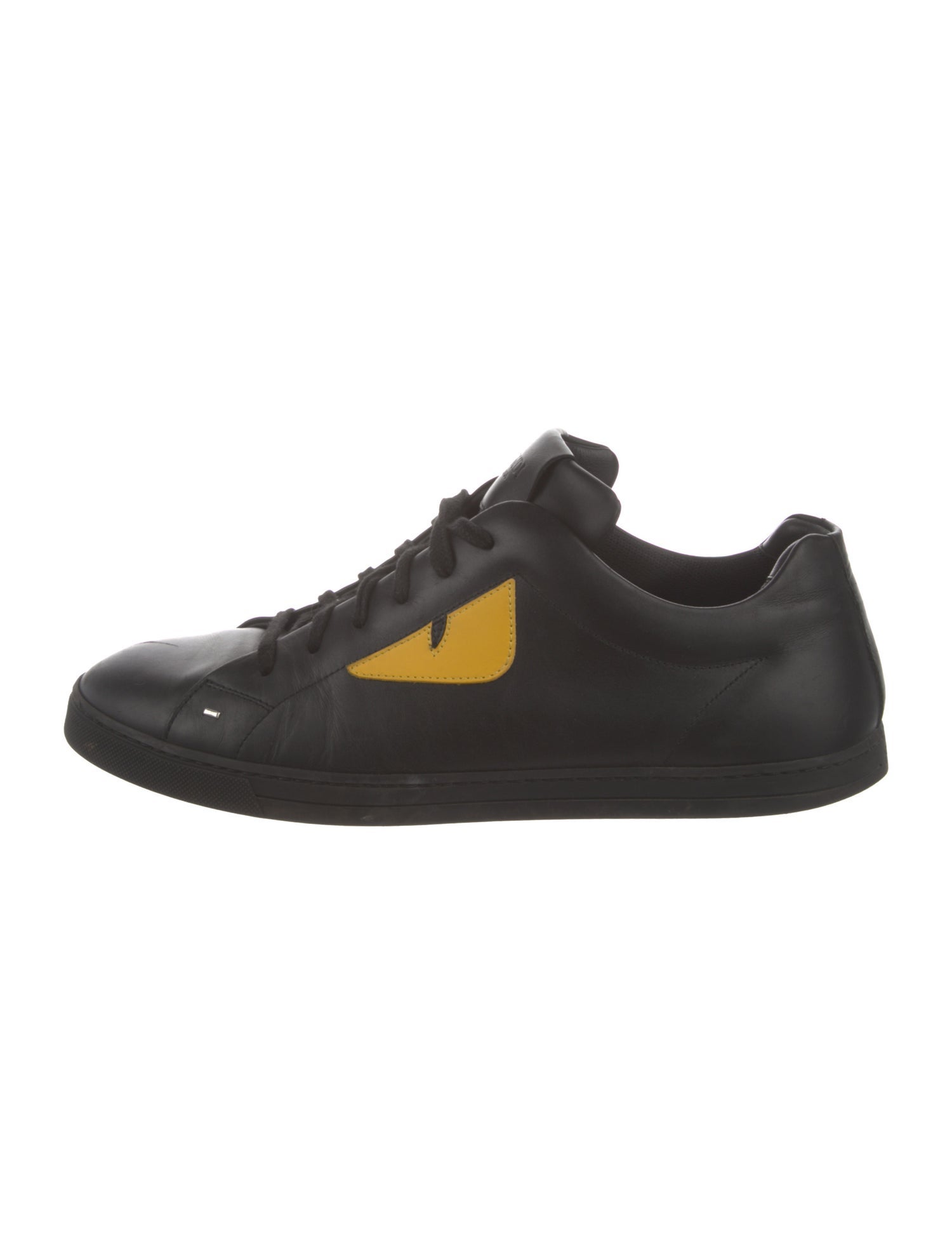 Fendi Monsters Motif Leather Sneakers